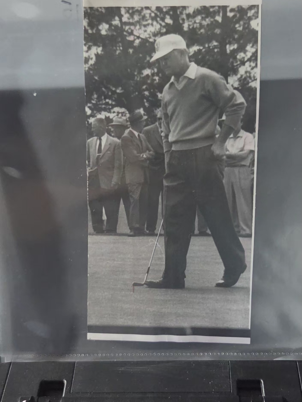 1950 Photograph Of legendary American professional golfer Ben Hogan putting
